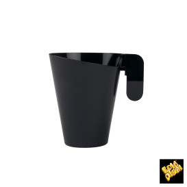 Tazze di Plastica Design Nero 155ml (144 Pezzi)
