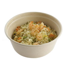 Ciotola Bio di Canna da Zucchero 500ml Ø15cm (125 Pezzi)