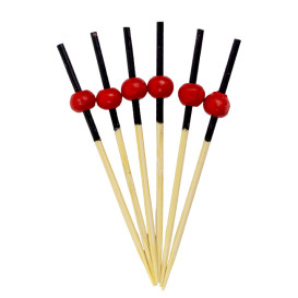 Spiedi di Bambu Rosso e Nero 120mm (5000 Pezzi)