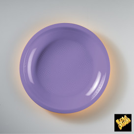 Piatto Plastica Piano Lilla Round PP Ø220mm (600 Pezzi)