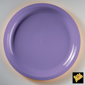 Piatto di Plastica Lilla Round PP Ø290mm (25 Pezzi)