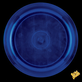 Piatto di Plastica Blu Round PP Ø290mm (25 Pezzi)