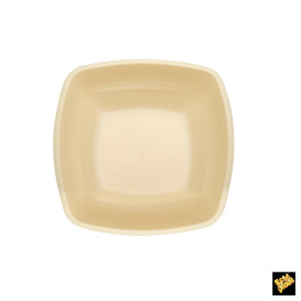 Piatto Plastica Fondo Crema Square PP 180mm (300 Pezzi)