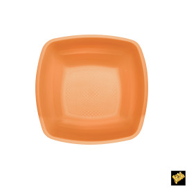 Piatto Plastica Fondo Arancione Square PP 180mm (25 Pezzi)