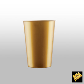 Bicchiere di Plastica Moon Oro PS 230ml (700 Pezzi)