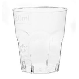 Bicchiere di Plastica per Cicchetto Trasp. PS Ø37mm 25ml (50 Pezzi)