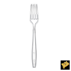 Forchetta di Plastica Premium PS Trasparente 190mm (1000 Pezzi)