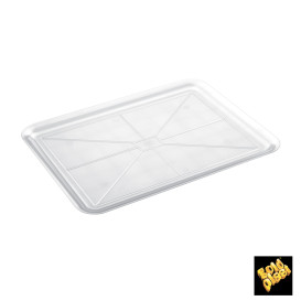 Vassoio Plastica Tray Trasparente 37x50cm (24 Pezzi)