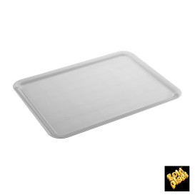 Vassoio Plastica Tray Bianco 37x50cm (4 Pezzi)
