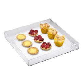 Vassoio di Plastica Tray Trasparente 30x30cm (1 Pezzi)