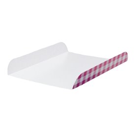 Vassoio di Carta Rosa per Gaufres 13,5x10cm 