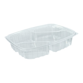 Contenitore di Plastica OPS "Clear Pac" 3 C. Diagonale Transp. 887ml (63 pezzi)