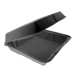 Contenitori EPS MenuBox Rimovible Nero 240x235mm (100 Pezzi)