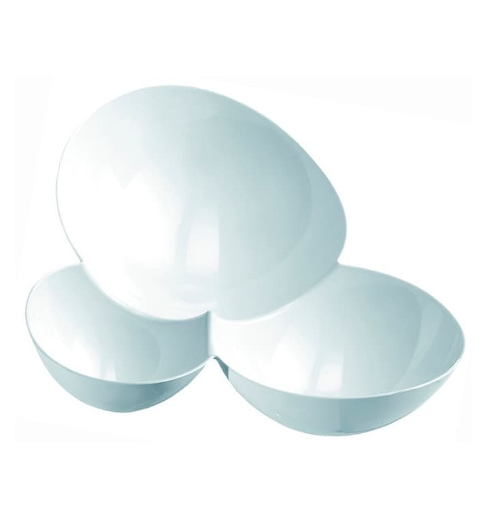 Ciotola di Plastica Molecola Degustazione Bianco 100ml (25 Pezzi)