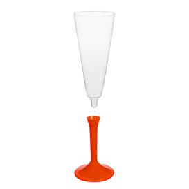 Calice Plastica Flute Gambo Red 160ml 2P (200 Pezzi)