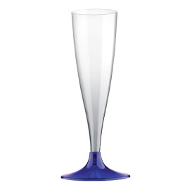 Flute Plastica Gambo Blu Transp. 140ml 2P (20 Pezzi)