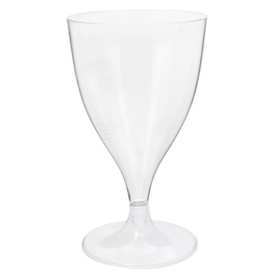 Calice Plastica Vino Gambo Transparente 200ml 2P (20 Pezzi)