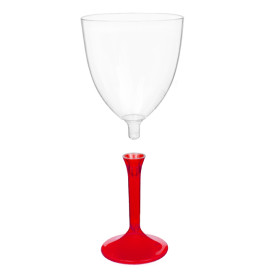 Calice Plastica Vino Gambo Red Transp. 300ml 2P (20 Pezzi)