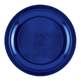 Piatto Plastica Piano Blu Round PP Ø185mm (600 Pezzi)