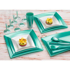 Piatto Plastica Fondo Argento Nice Pearl PP 180mm (25 Pezzi)