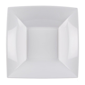 Piatto Plastica Fondo Bianco Nice PP 180mm (300 Pezzi)