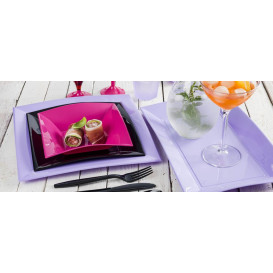 Piatto Plastica Fondo Fucsia Nice PP 180mm (25 Pezzi)