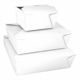 Contenitore di Cibo Bianco 21,7x21,7x6cm 2910ml (140 Pezzi)