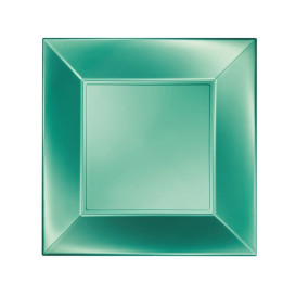 Piatto Plastica Piano Verde Nice Pearl PP 180mm (25 Pezzi)