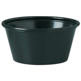 Contenitore per Salse PP Nero 45ml Ø6,6cm (125 Pezzi)