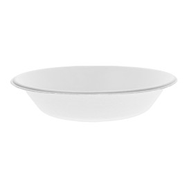 Piatto Canna da Zucchero Fondo Bianco Ø180mm (50 Pezzi)