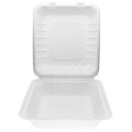 Contenitori Canna da Zucchero Bianco 20x18x5cm (200 Pezzi)