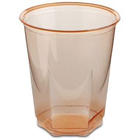 Bicchiere Plastica Esagonale PS Glas Arancione 250ml (10 Uds)