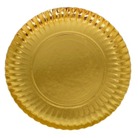 Piatto di Carta Tondo Oro 410 mm (150 Pezzi)