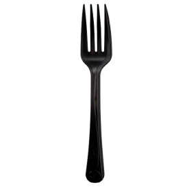 Forchetta Compostabile CPLA Premium Nero 17,5 cm (25 Pezzi)