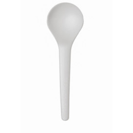 Cucchiaio per Zuppa Compostabile CPLA Bianco 15,0 cm (50 Pezzi)