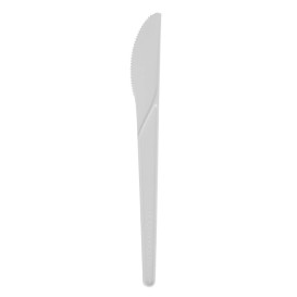 Coltello Compostabile CPLA  Bianco 17,2 cm (1.000 Pezzi)