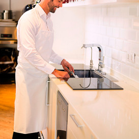 Grembiule Plastificato Bianco 75x90cm (20 Pezzi)