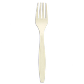 Forchetta in Amido di Mais CPLA Bianco 17,5 cm (50 Pezzi)
