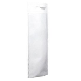 Sacchetto Non Tessuto per Bottiglia Bianco 17+10x40cm (200 Pezzi)