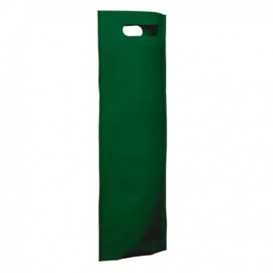 Sacchetto Non Tessuto per Bottiglia Verde 17+10x40cm (25 Pezzi)