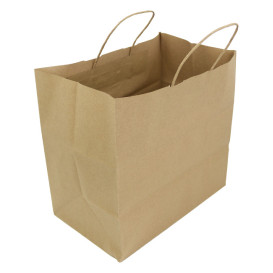 Buste Shopper in Carta Marrone 100g 30+18x29cm (25 Pezzi)