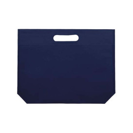 Sacchetto TNT Manico Fustellato Blu Elettrico 34+8x26cm (200 Pezzi)