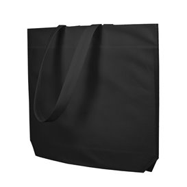 Sacchetto TNT Manico Lungo Nero 48+10x35cm (200 Pezzi)