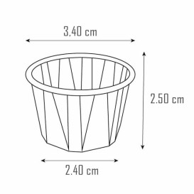 Contenitori di Carta Plisato di 15ml (5000 Pezzi)