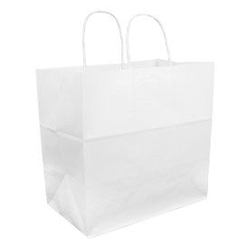 Buste Shopper in Carta Bianca 100g 30+18x29cm (25 Pezzi)