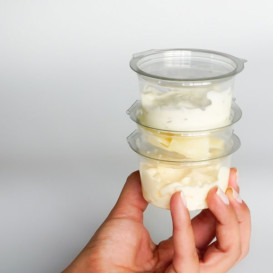 Contenitore Tondo Coperchio APET Transparente 100ml Ø70mm (405 Pezzi)