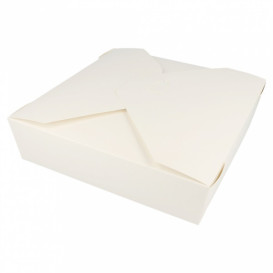 Contenitore di Cibo Bianco 21,7x21,7x6cm 2910ml (35 Pezzi)