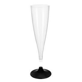 Flute Plastica Gambo Nero 140ml 2P (400 Pezzi)