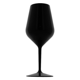 Calice Riutilizzabili da Vino Tritan Nero 470ml (1 Pezzo) 