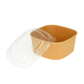 Coperchio di Plastica RPET Trasparente 13x13cm (300 Pezzi)